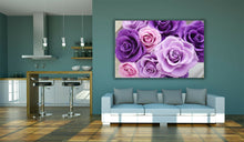 Load image into Gallery viewer, Purple Pink Flowers Large Canvas Wall Art Picture Print Bathroom Bedroom
