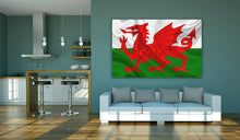 Load image into Gallery viewer, Wales Welsh Red Dragon National Flag Wind Framed Canvas Wall Art Picture Print
