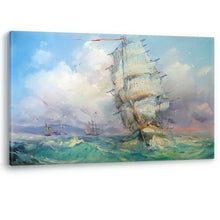 Load image into Gallery viewer, Sailing Ship Galleon Sloop Ocean Oil Painting Canvas Wall Art Picture Print
