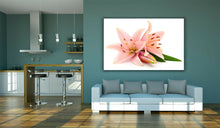 Load image into Gallery viewer, Pink Lillies Flowers Large Canvas Wall Art Picture Print Bathroom Bedroom
