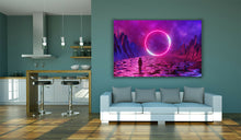 Load image into Gallery viewer, Astronaut on Alien Planet Eclipse Sci Fi Canvas Wall Art Picture Print
