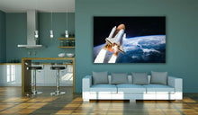 Load image into Gallery viewer, Space Shuttle in Outer Space with Earth NASA Canvas Wall Art Picture Print
