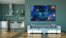 Load image into Gallery viewer, Space Planets Stars in the Galaxy Canvas Wall Art Picture Print Large Sizes
