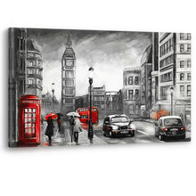 Load image into Gallery viewer, Red Telephone Box Cab Painting London Luxury Canvas Wall Art Picture Print
