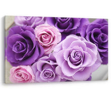 Load image into Gallery viewer, Purple Pink Flowers Large Canvas Wall Art Picture Print Bathroom Bedroom
