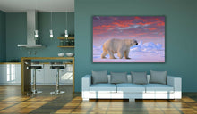 Load image into Gallery viewer, Polar Bear on Arctic Ice Svalbard Framed Canvas Wall Art Picture Print
