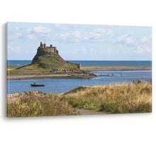 Load image into Gallery viewer, Lindisfarne Castle Holy Island Boat Northumberland Canvas Wall Art Picture Print
